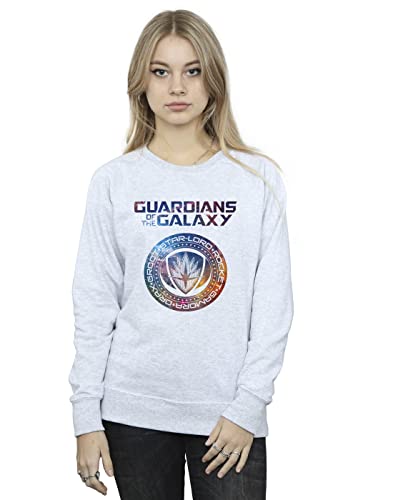 Marvel Women's Guardians Of The Galaxy Stars Fill Logo Sweatshirt Sport Grey Medium