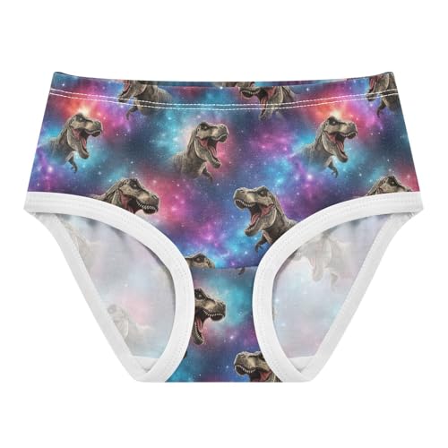Joisal Colorful Dinosaurs Neon Panties Little Girl Toddlers Underwear Floral Cotton Artistic Underpants Briefs 2t