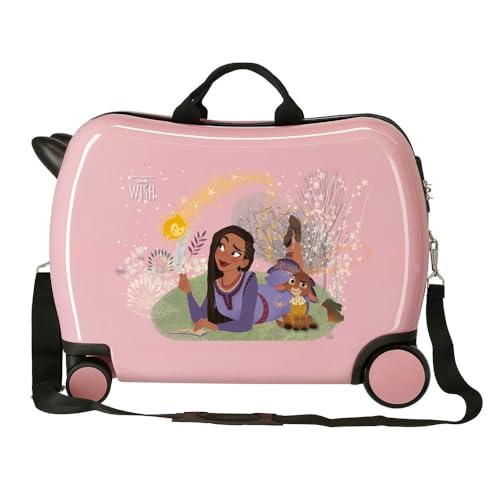Disney Joumma Make a Wish Children's Suitcase Pink 50 x 38 x 20 cm Hard ABS Combination Lock Side 38L 1.8 kg 2 Wheels Hand Luggage, Pink, Children's Suitcase, Pink, Children's Suitcase3