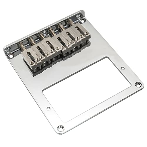 Musiclily Pro 54mm Chevalet Telecaster Humbucker 6 Pontets Acier Inoxydable pour Guitare électrique Tele Style, Chrome - Les Beatles, Paul McCartney, John Lennon, RIngo Starr, George Harrison Musiclily Pro 54mm Chevalet Telecaster Humbucker 6 Pontets Acier Inoxydable pour Guitare électrique Tele Style, Chrome – Image 6