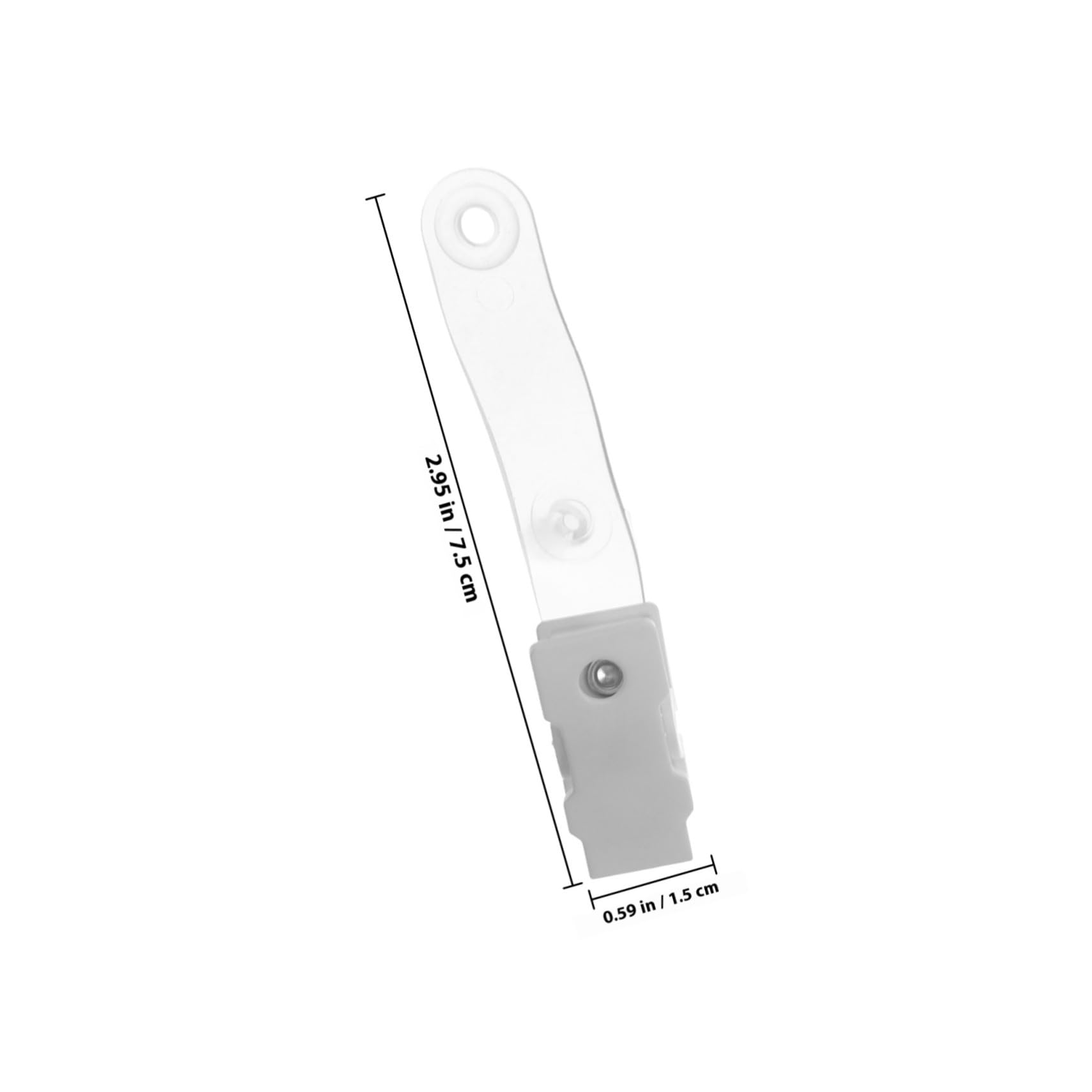 DOITOOL Clip per Badge in Plastica Pvc Rigida 100 Pezzi con Design Semplice e Resistente, Porta Badge Portatile per Lavoro e Ufficio