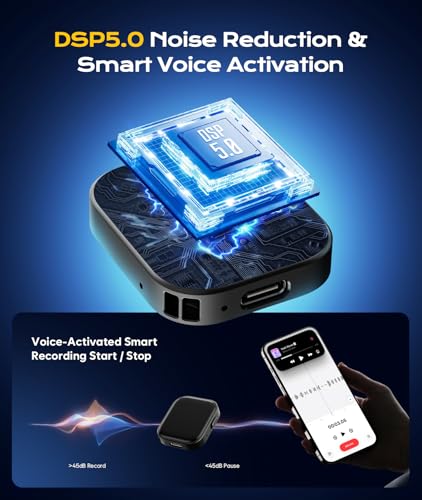 72GB(7600Hrs) Magnetic Voice Activated Recorder with DSP5.0 Noise Reduction - Image 5