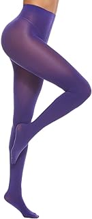 Women's Solid Color Semi Opaque Footed Tights Soft...