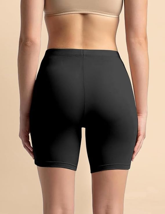 Image of TRENDMALLS Women's High Coverage Super Combed Cotton Elastane Stretch Mid Waist Shorties with Concealed Waistband Cycling Short