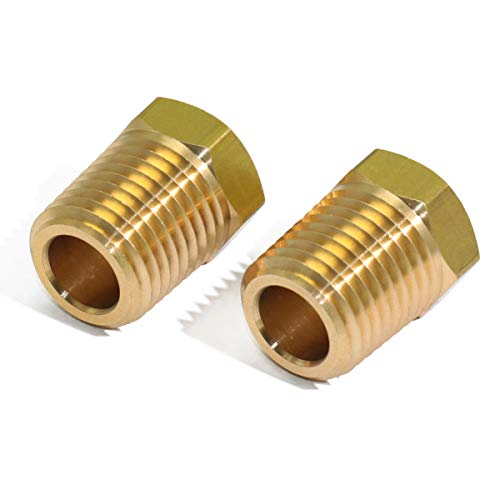Kootans NO 4Pcs Heavy Duty 1/4 Npt Male Thread To 1/8 Npt Female Thread Brass Reducer Hex Bushing Brass Fitting Pipe Hose Tube Adapter Convert thumb #5