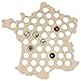 SAFE Carte France en Bois pour collecter 50 couvercles de Champagne | Collecteurs de Capsules de Bouteilles | idee Cadeau Humoristique Homme et Femme | Chevilles incluses | 40 x 40 cm