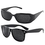 QhgPnt 2Pcs Pinhole Glasses, Distance Glasses, Vision Correction Glasses, for Eye Muscle Exercise, Screen Break Relaxation, Myopia and Hyperopia Support, Quick Eye Refreshment for Adults and Kids