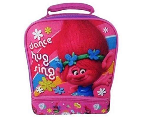 Trolls Dual Compartment Soft Lunch Box (Blue/Pink)