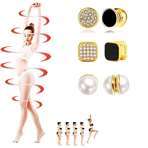 NEWITIN 9 Pairs Magnetic Stud Earrings for Women Clip on Earring Magnet Studs Inlaid Cubic Zirconia Pearl Stud Earring Fashion Non Piercing Magnetic Earrings for Women Men4