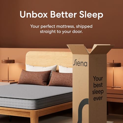 Image of Siena 6 inch Essential Hybrid Full Mattress - Medium Firm - Memory Foam & Innerspring System - 180-Night Trial - Pressure-Relief - Mattress in a Box