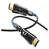 LOKLNEYK HDMI Fiber Optic Cable Dual Head Micro Detachable Adapter Pipeline TV 8K@60Hz 4K@120Hz HDR EARC for HDTV PS5 Data Connection(4K 2.0 Version,100m)