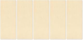 Natural Unpainted DIY Crafts - Wood Craft Slats - Set of 5 (2 x 5 Inches)