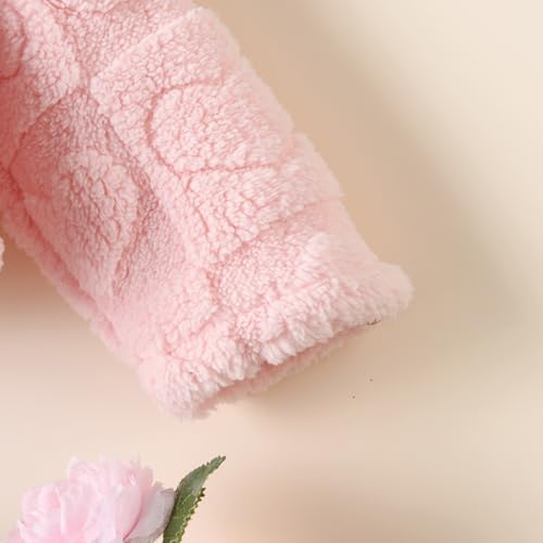 ASHER FASHION Girls and Toddlers' Sherpa Fleece Full-Zip kid jackets for girls Fleece Jacket girls pink jacket3