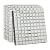 Soulscrafts Beveled Mirror Glass Mosaic Backsplash, Mirror Tiles Silver Crystal Diamond Mosaic Tile 12x12 Inch for Kitchen Bathroom 5 Sheets