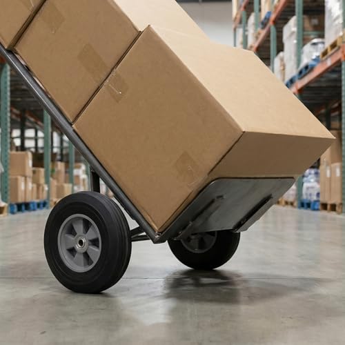 Image of 2 Pack 10 Inch Solid Rubber Replacement Wheels, Flat Free Hand Truck Tires with 5 /8 inch Axle, Hand Truck Replacement Wheels for Cart, Wagons, Wheelbarrow, Dolly, Trolley, 330 lbs Max Load