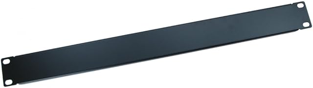 rhinocables Network Patch Panel Rack Holder Mountable RJ45 Ethernet Hub for 19" Racks for Wiring, Cables and Network Management Blank Plate (1U 19in)