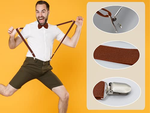 Image of Dibi Suspenders for Men - Adjustable X Back Mens Suspenders with 4 Heavy Duty Strong Clips