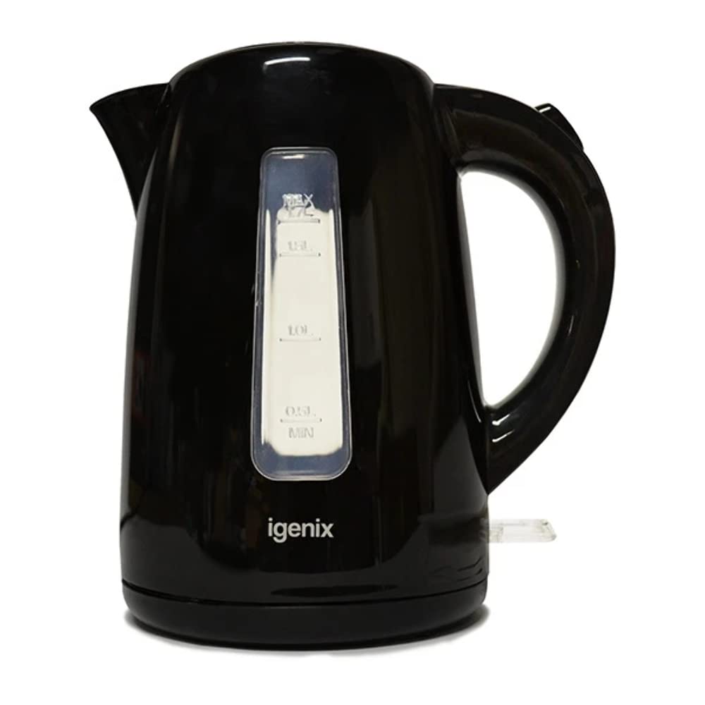 Igenix IG7205 Cordless Electric Jug Kettle, Rapid Boil and Removable, Washable Filter for Easy Cleaning, 3000 W, 1.7 liters, Black