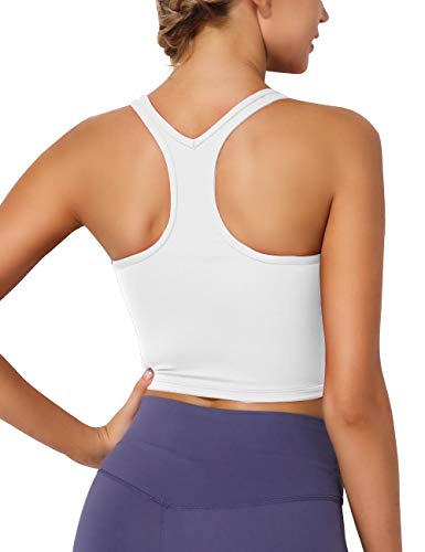 Women Sports Bra Workout Crop Top Yoga Running Padded Tank Fitness Gym Longline Cami Racerback