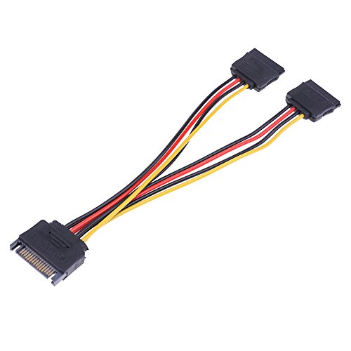 Cable Adaptador Divisor SATA 15 pines Macho a Doble Hembra miniatura 2