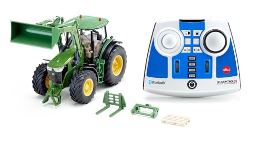 siku 6795, John Deere 7310R Traktor mit Frontlader, Grün,...