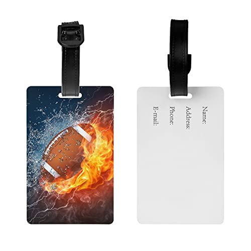 Football Luggage Tags Sports Backpack Tag For Kids Boys Girls, Small Suitcase Tag Id Name Identifier Labels With Adjustable Strap For Travel Baggage Bags, 1 Piece #TOP1
