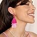 Me&Hz Pink Earrings for Women Fashion Hot Pink Ombre Tassel Dangle Drop Earring Lightweight Valentine’s Day Earrings for Women Statement Tropical Beach Earring Romantic Valentines Jewelry Gift