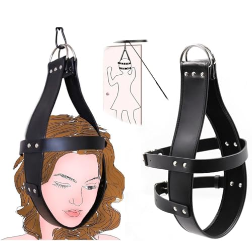 CoundCo SM Hängende Maske Aufhängen Bondagemaske Kopfmaske Kopffesseln Tür Hängend Traction Bondage Fetisch BDSM Sex Spielzeug Maske