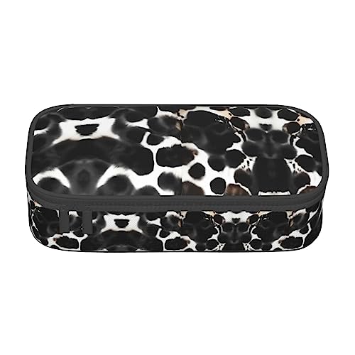 Astuccio con mucca con girasoli in astuccio per matite per cancelleria per scuola ufficio per adulti con in taglia unica organizer per stampato blu