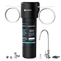 NOVETE Under Sink Water Filter, 3-Years, 30000 Gallons, Reduce 99.5% Chlorine, PFAS, Bad Taste, NSF/ANSI 42/372, Water Filtration System with Stainless Faucet, USA Tech, Do Not Reduce TDS, UWF1A-KPC