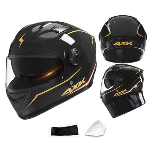 SMTSEC Motorradhelm Damen Herren Full Face Helm Retro Klapphelm DOT/ECE-Zertifizierter Mit Anti-Fog Sonnenblende Helm Motorrad Downhill Helm Mopedhelm Schutzhelm Für Cruiser Chopper,Black-55~62CM SMTSEC Motorradhelm Damen Herren Full Face Helm Retro Klapphelm DOT/ECE-Zertifizierter Mit Anti-Fog Sonnenblende Helm Motorrad Downhill Helm Mopedhelm Schutzhelm Für Cruiser Chopper,Black-55~62CM