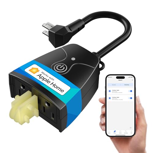 Meross MSS620BHK Outdoor Smart Plug, Wifi Outdoor Outlet Work With Apple Homekit cover