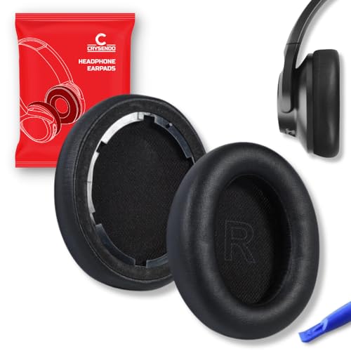 Image of Crysendo Headphone Cushion for Anker Soundcore Life Q10 / Q10 Bluetooth Headphones | Replacement Ear Cushion Foam Cover Ear Pads Soft Cushion | Protein Leather & Memory Foam (Black)