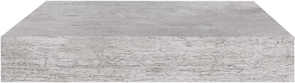 Floating Wall Shelf Bookshelf for Bedroom,Shelves,Wood Bookcase,Suitable for Bedroom, Office, Living Room, Study,Concrete Gray 9.1"x9.3"x1.5" MDF