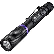 Police Security Ultraviolet Inspection Flashlight - 395 NM LED Light, Handheld Rechargeable UV Black Penlight Mini Torch, Portable Lightweight Tactical Style Tool