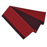 桐生織 リバーシブルゆかた帯 麻風ボーダー 日本製 (エンジ)