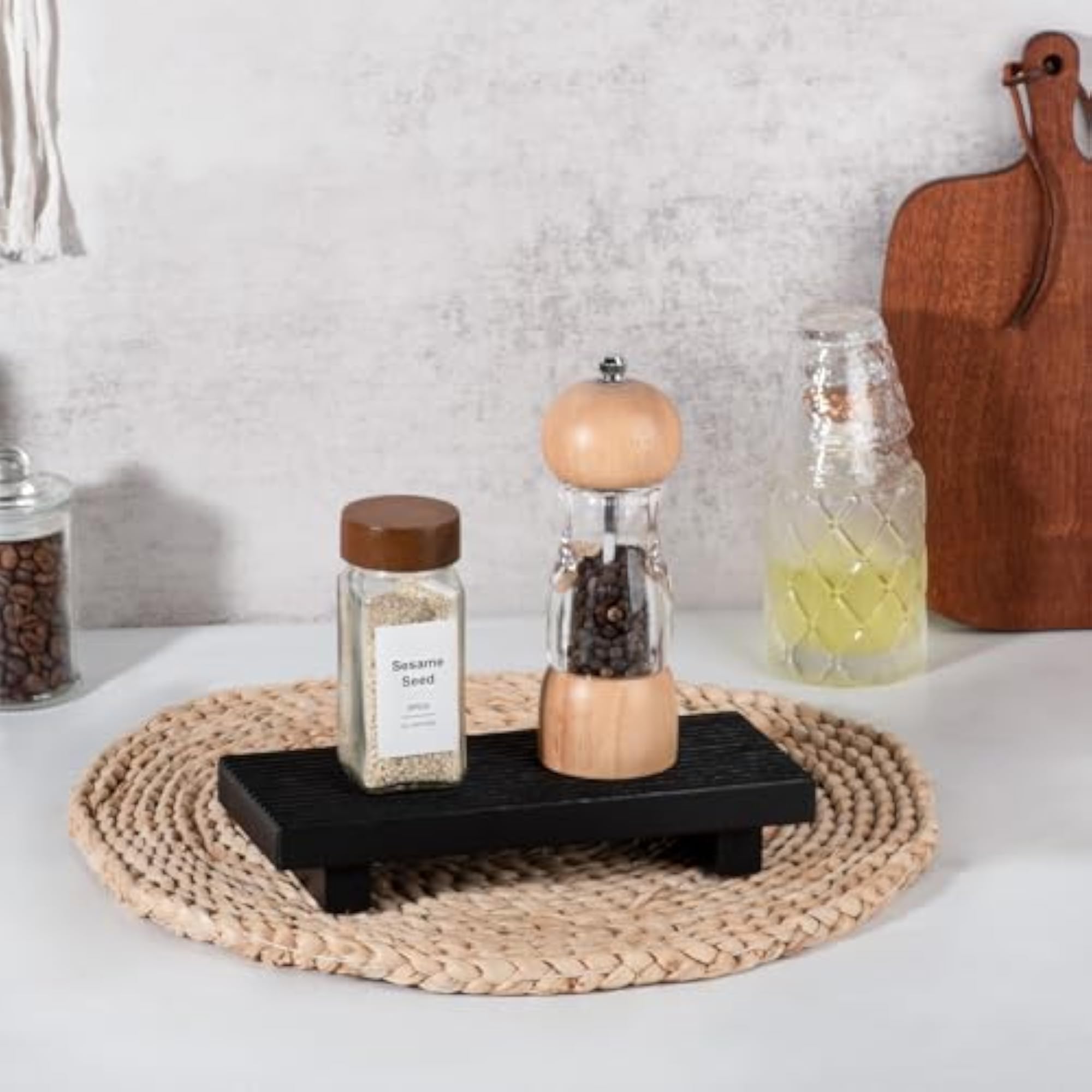 Bathroom Tray Farmhouse Decor Pedestal Stand