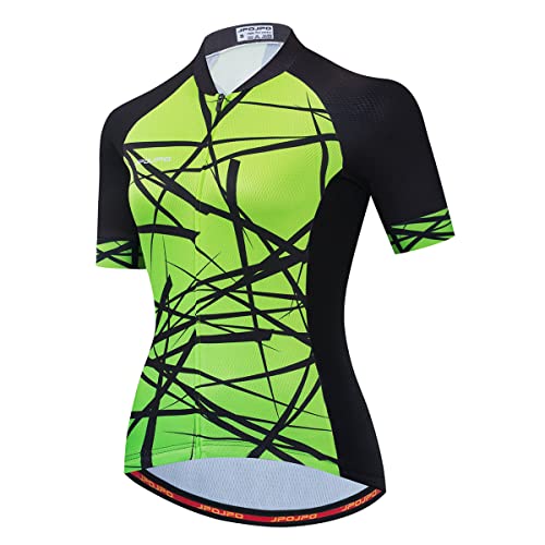 Fahrradtrikot f&uuml;r Damen, kurz&auml;rmelig, Fahrradbekleidung f&uuml;r Biker, MTB, Radfahrer, Dirt BMX, Road Mountain, J2024, XL