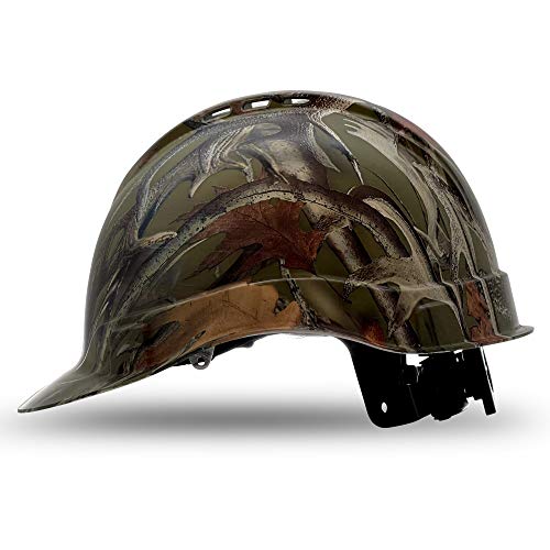 ACERPAL Cap Style Vented Hard Hat OSHA Construction Work Approved Safety Helmet, Forest Explorer, Camouflage Custom Design Hard Hats, Cascos De Construccion, 6 Point Adjustable Ratchet Suspension