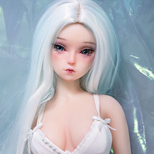 Junying Ice Plum 1/5 Female Seamless Action Figures Full Silicone Material, Jydoll 60Cm Flexible Female Figure Dolls For Cosplay/Photography/Arts (Hair Transplant) #TOP4