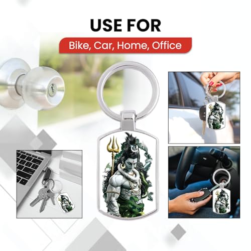 Image of Stylish Metal Keychains with Permanent Glossy Print - Inspirational Quotes & Spiritual Designs - Perfect Key chains for loved ones, Personal Use, Gifts & Return Gifts