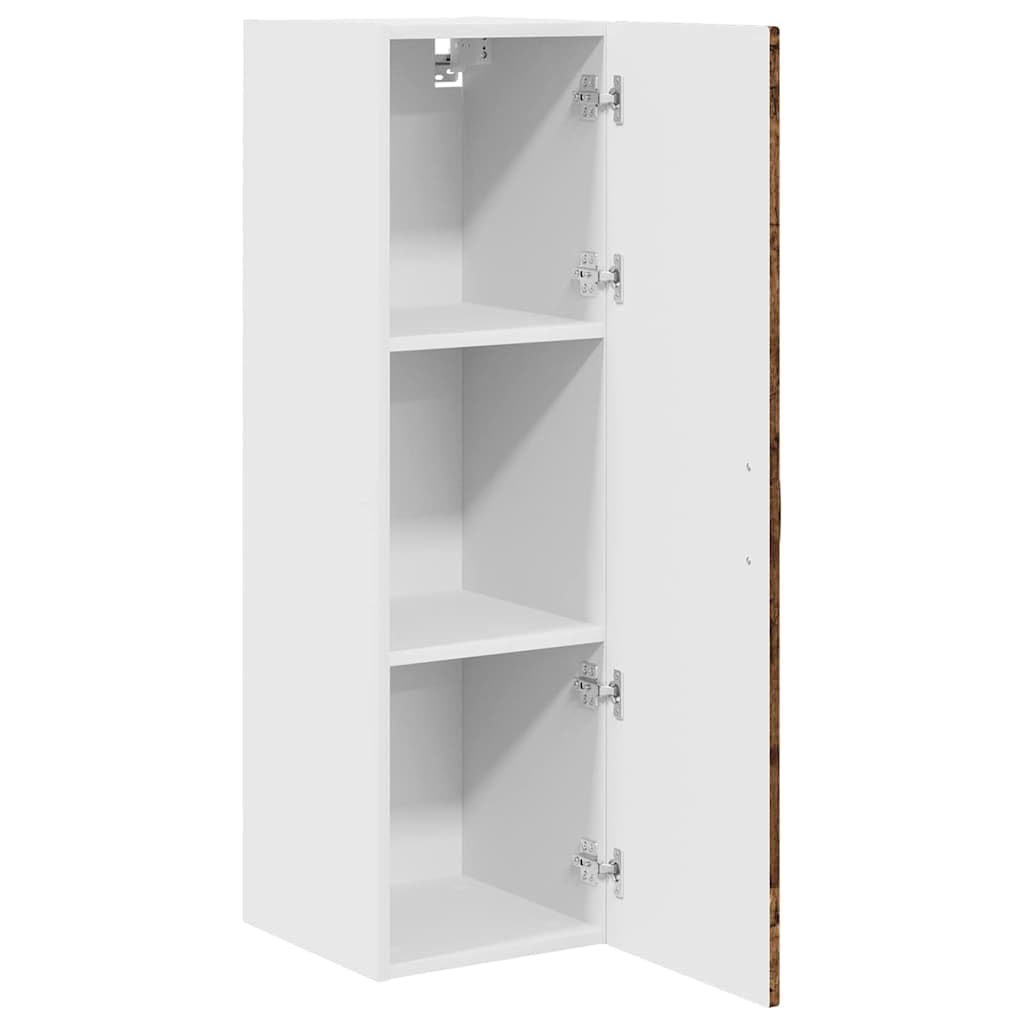 Wandschrank Porto aus Holzwerkstoff 30 x 31 x 100 cm mit 3 Regalen und Tür, moderner Küchenschrank für Stauraum und Aufbewahrung, ideal als Vorratsschrank und Organizer