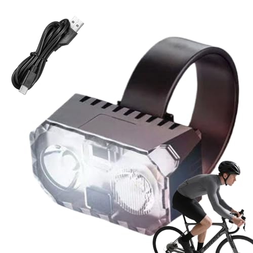 Zuasdvnk Brillante Luz para Bicicleta - Luz Impermeable para Ciclismo Nocturno Recargable USB con Ángulo De 120° | Pantalla Digital De Batería Cobertura De 120 Grados Equipo para Ciclistas Hombres Y