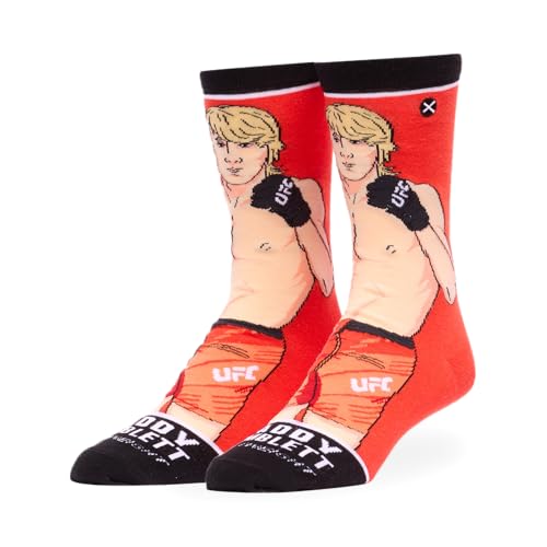 Odd Sox Paddy Pimblett L Novelty Crew Socks Size Large Mens 812 / Womens 9.513.5 Gift Socks Durable Knit Comfort Comfortable Everyday Graphic Design
