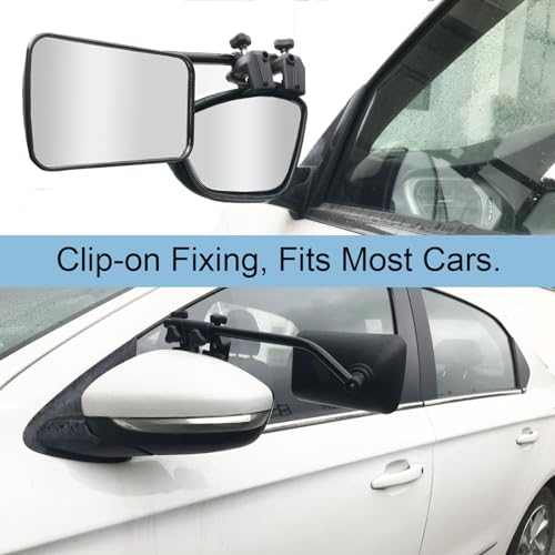 Holakit TW001 Advanced Towing Mirrors, Universal Clip-On Truck & Rv Trailer Tow Mirrors, Side Mirrors Extenders For Safe Towing Hitch thumb #1