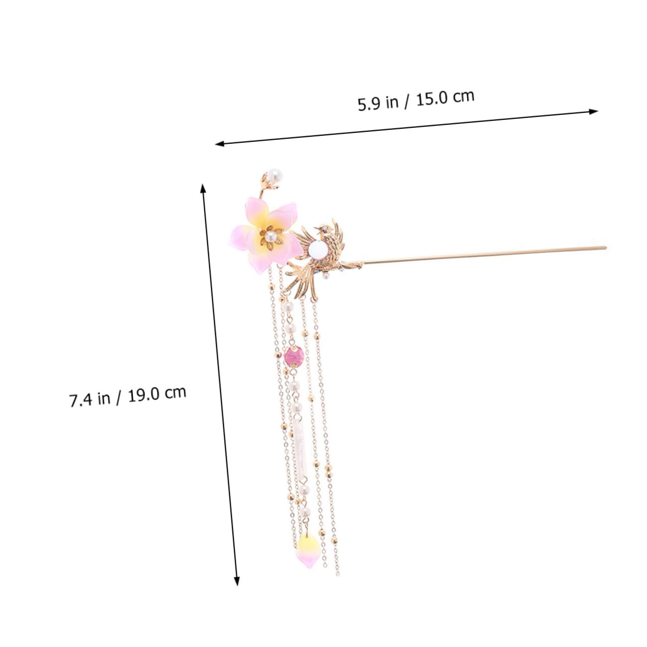 Épingle à Cheveux Rétro Style Hanfu, Pendentif Mixte, Alliage