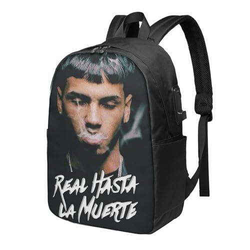Real Hasta La Muerte Backpack,Large Travel Bag Lightweight Casual Daypack, Black