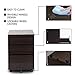 Bestier Desk Drawer Storage Cabinet with Casters Under Desk Cabinet Storage Office Drawers, Home Furniture Drawer Cabinet Organizer Night Stand Table for Study Room and Bedroom P2 Wood (Brown)
