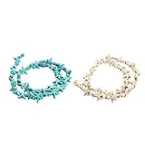 2 Piezas de Cuentas de Piedra de Estrella Cuentas de Piedras Preciosas en Forma de Estrella de Mar para Joyería Diy Collar Pulsera Pendientes Accesorios