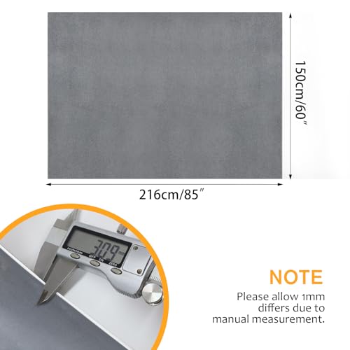 Suede Headliner Fabric with Foam Backing Material - Automotive/Home Micro-Suede Headliner Flame Retardant Fabric for Car Replacement/Repair/DIY (Grey 85 * 60 Inch) - Thumbnail 6